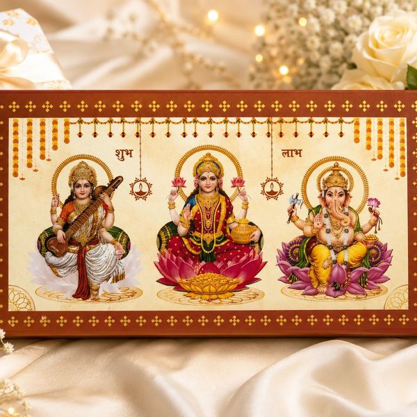 Laxmi Ganesh ji  3gm  999 silver coin gifting Box with 3 coin set 